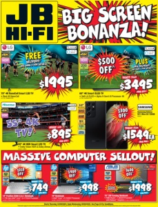 jb hi fi big screen bonanza