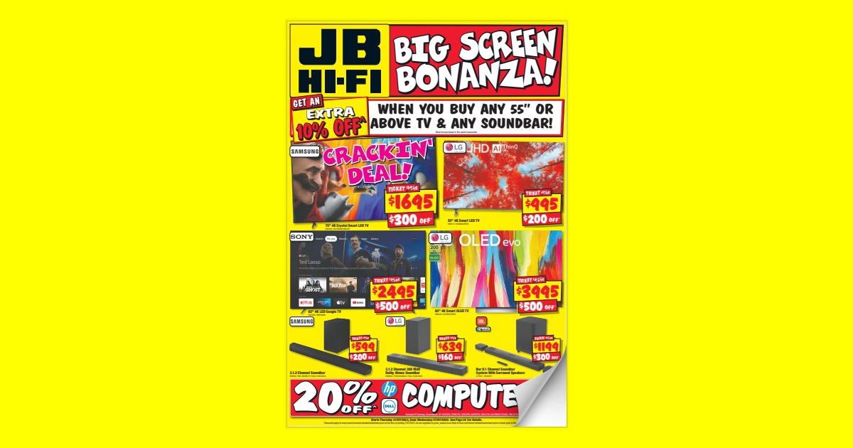 jb hi fi big screen bonanza